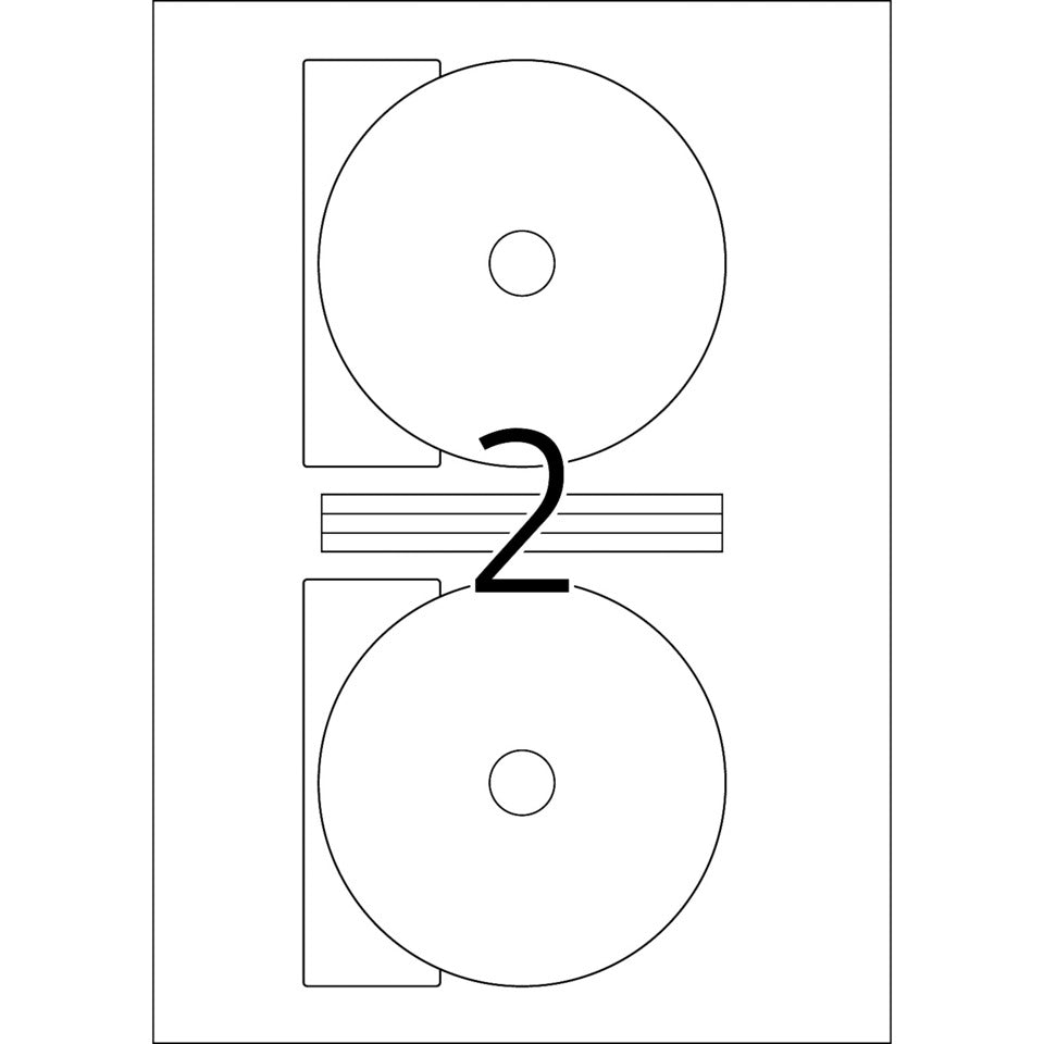 CD-Etiketten permanent, Ø116mm, 50 Stück, weiß HERMA 5115 HERMA 5115 50 Stück CD maxi
