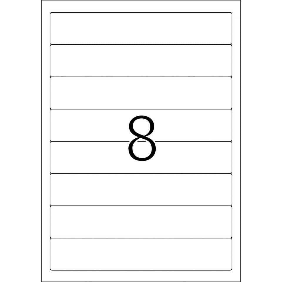 Ordnerrückenschild permanent, 34 x 192 mm, schmal/kurz, 200 Stück, weiß HERMA 5160 HERMA 5160 schmal/kurz permanent haftend