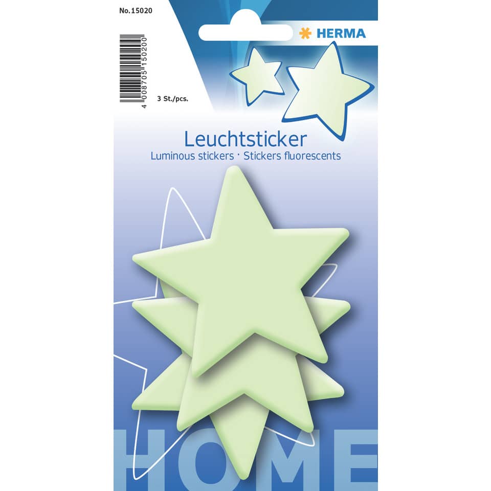 Leuchtsticker Sterne, 3 Stück HERMA 15020 HERMA 15020  Mine
