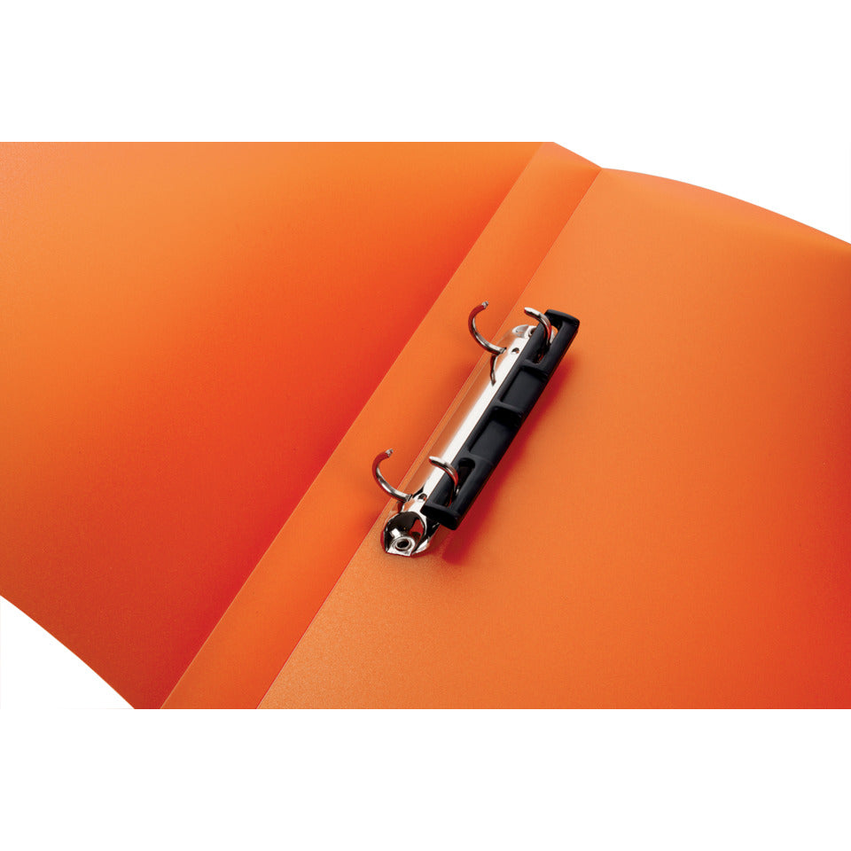 Ringbuch, A4, 2-D-Ring, 25mm, transluzent orange HERMA 19162 HERMA 19162  2-D-Ring-Mechanik 25mm