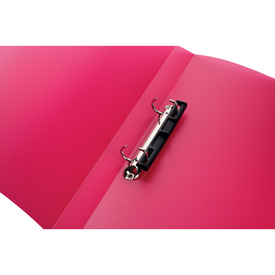 Ringbuch, A4, 2-D-Ring, 25mm, transluzent pink HERMA 19164 HERMA 19164 2-D-Ring-Mechanik 25mm