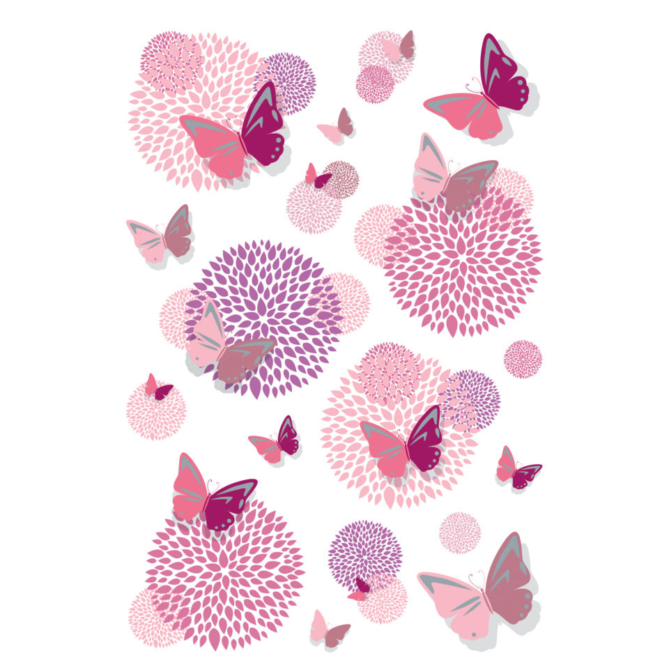 Sticker Schmetterlingsblume, Silberprägung, 26 Stück HERMA 15227 HERMA 15227 DECOR