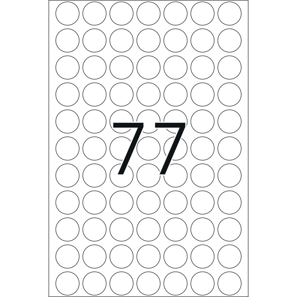 Etiketten permanent, Ø13mm, 2464 Stück, weiß HERMA 2230