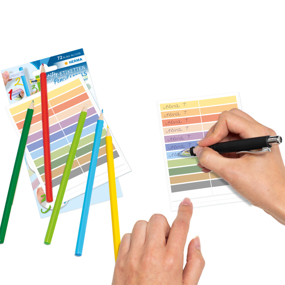 Sticker Stiftetiketten, 10x46mm, 60 Stück HERMA 15238 HERMA 15238 10mmx46mm