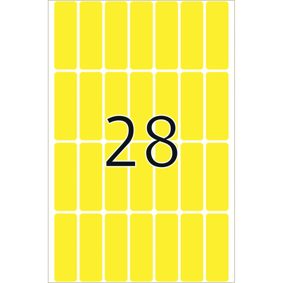 Etiketten permanent, 13x40mm, 896 Stück, gelb HERMA 2361