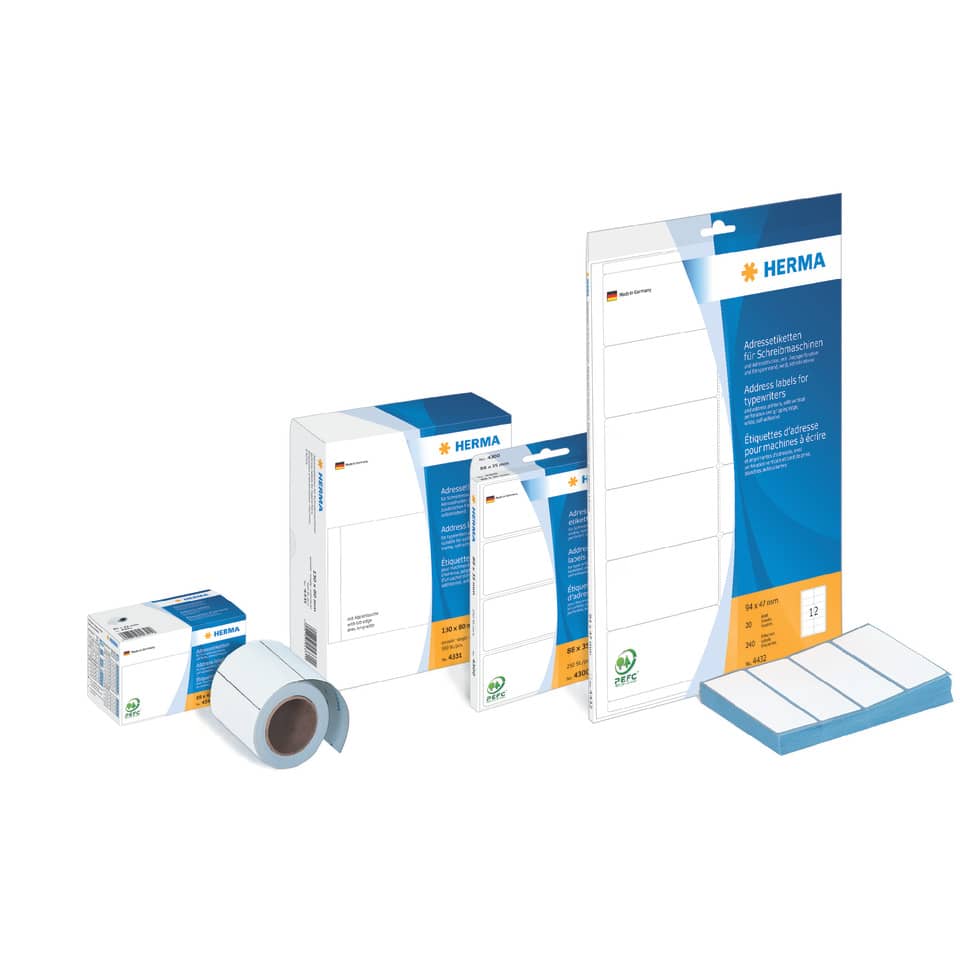 Adressetiketten permanent, 70 x 42 mm, 420 Stück, weiß HERMA 4441 HERMA 4441 420 Stück permanent haftend