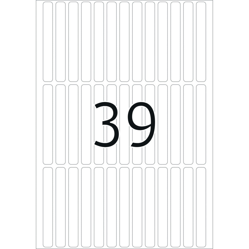 Etiketten permanent, 6x50mm, 1248 Stück, weiß HERMA 2530 HERMA 2530 permanent haftend