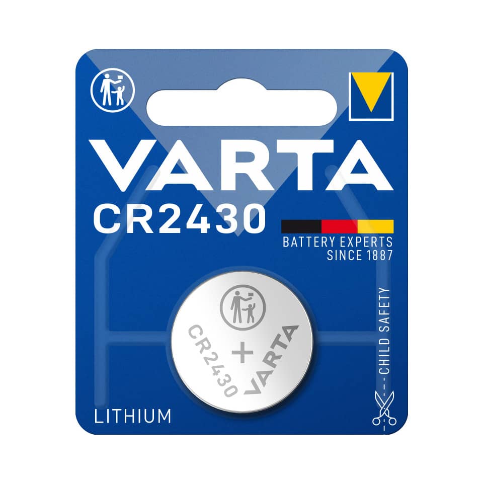 Knopfzellen-Batterie Lithium CR2430, 1 Stück VARTA 06430 101 401 VARTA 06430 101 401 Lithium