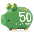 Sparschwein klein "Jahreszahl 50", 12,5 x 9 x 9 cm, Keramik KCG 10026856 KCG 101639/10026856 Jahreszahl 50