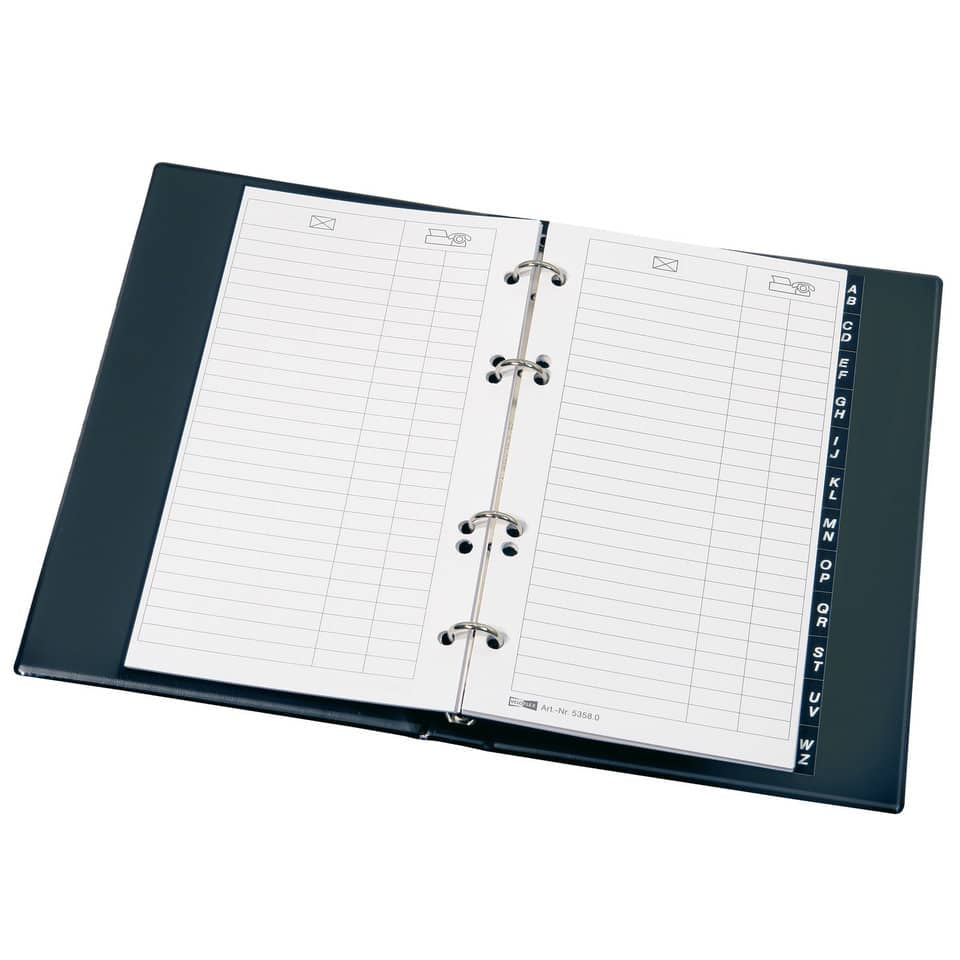 Telefonringbuch, A5, 4-Ring, schwarz VELOFLEX 5158 180 VELOFLEX 5158180