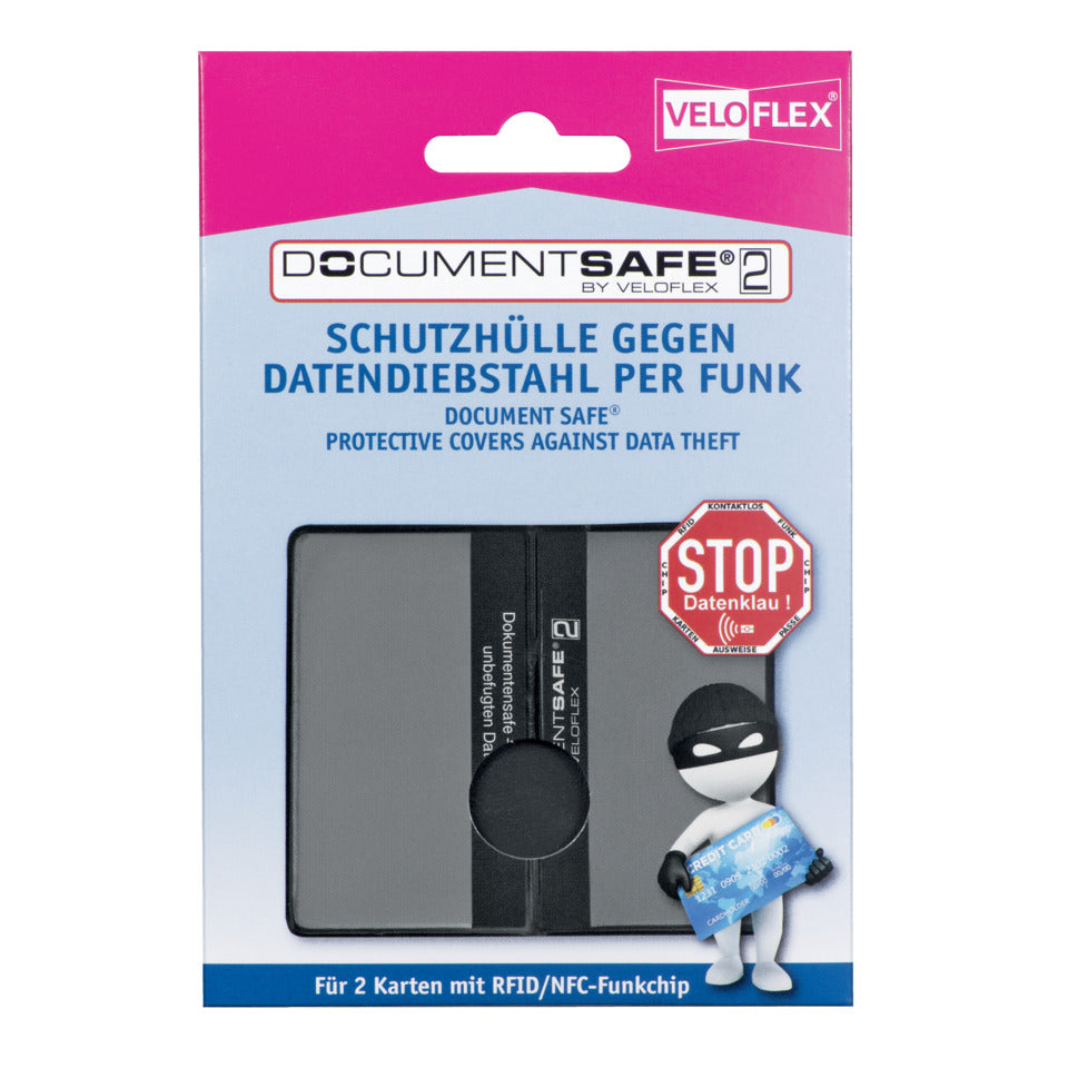 Kreditkartenetui mit Abschirmfolie, schwarz VELOFLEX 3274 800