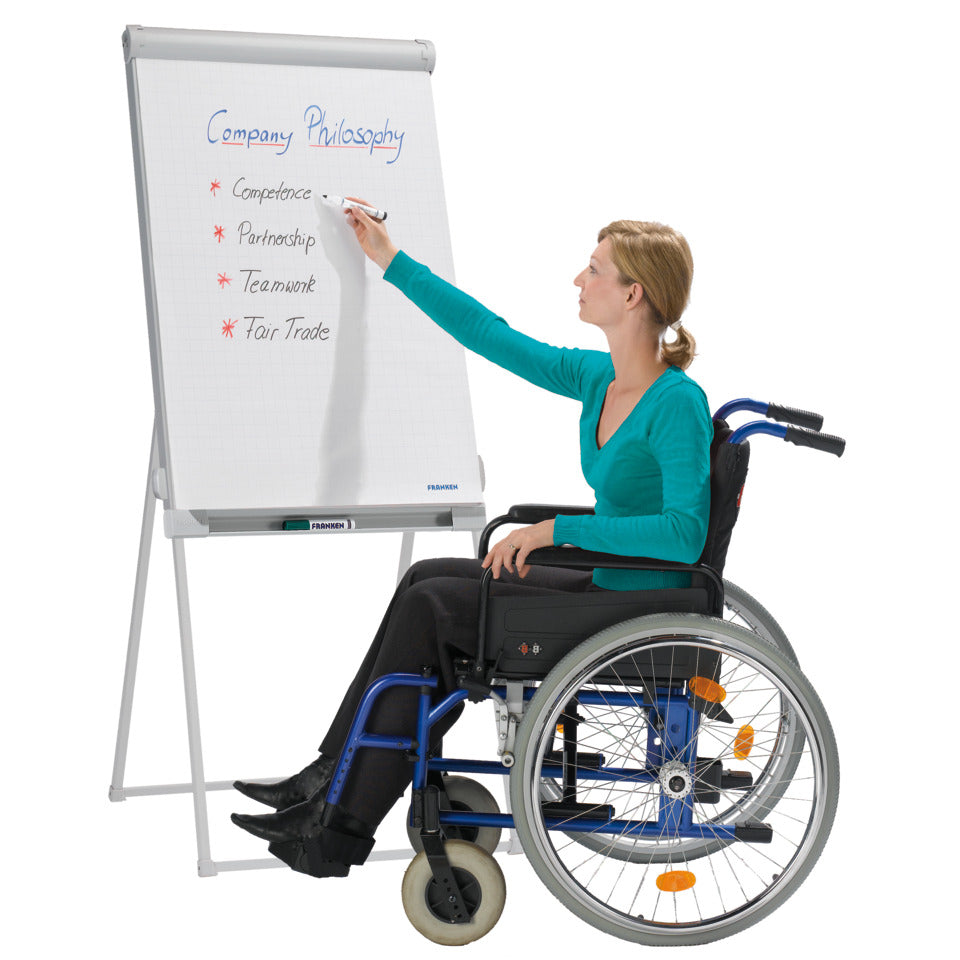 Flipchart PRO, Vierbeinstativ, Stahl, 2 ausklappbare Arme, höhenverstellbar, 67 x 95cm, hellgrau FRANKEN FC84 FRANKEN FC84 Pro