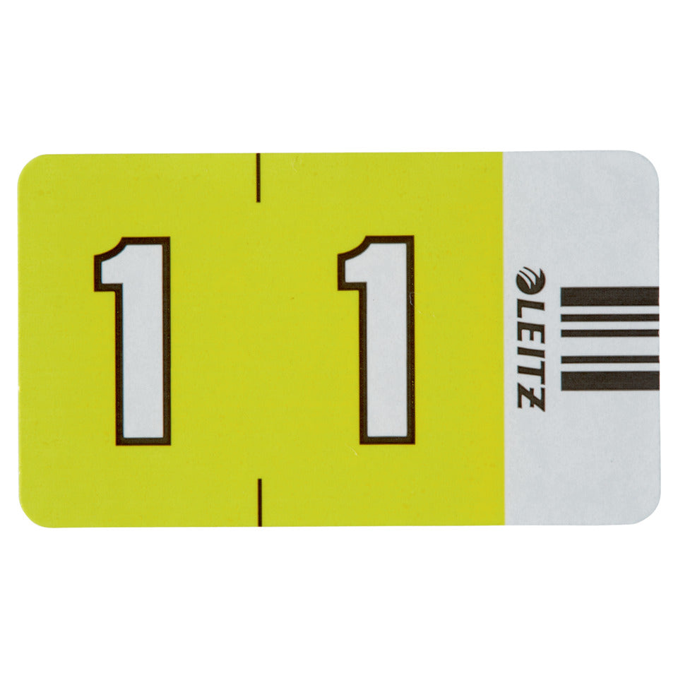 Ziffernsignal Orgacolor® 1, 100 Stück, gelb LEITZ 6601-00-00