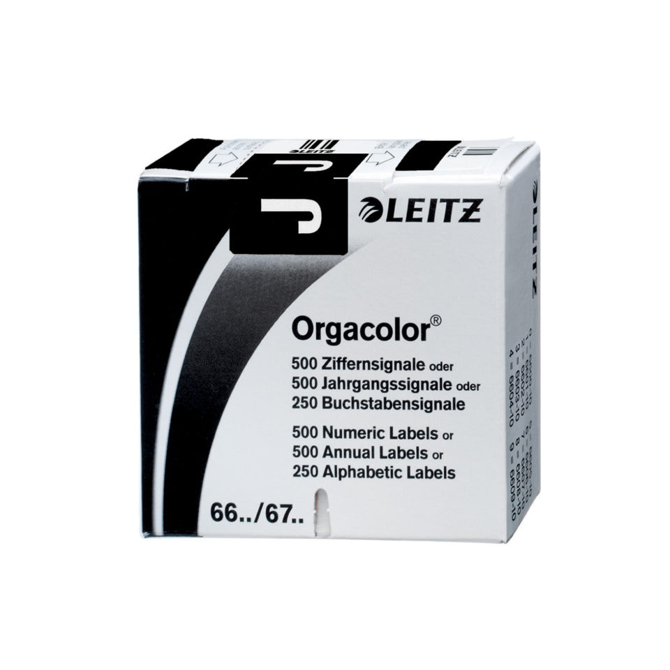 Buchstabensignal Orgacolor® J, 250 Stück, schwarz LEITZ 6619-10-00