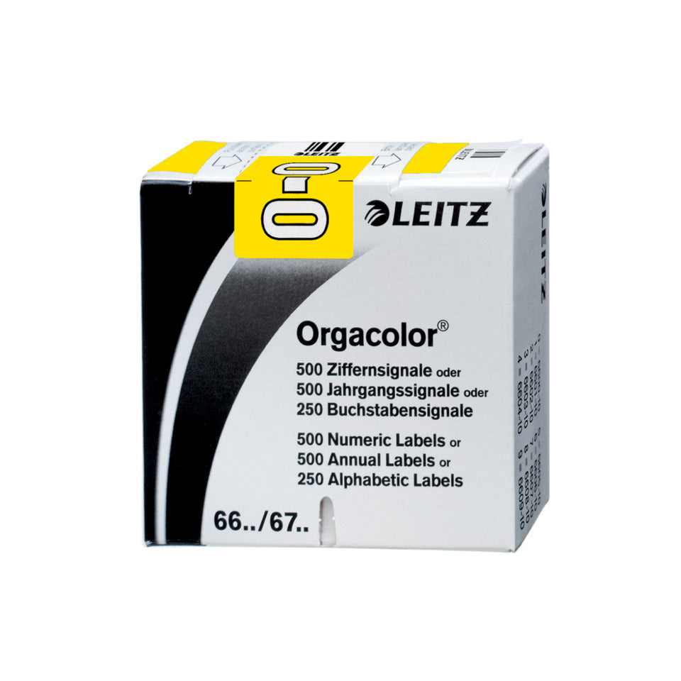 Buchstabensignal Orgacolor® O, 250 Stück, gelb LEITZ 6624-10-00