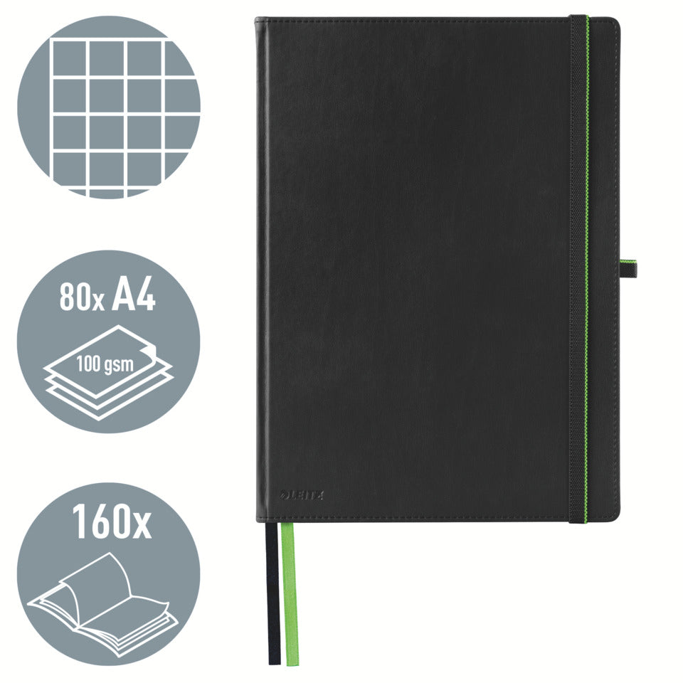 Notizbuch Complete, A4, kariert, schwarz LEITZ 4471-00-95 LEITZ 4471-00-95 kariert