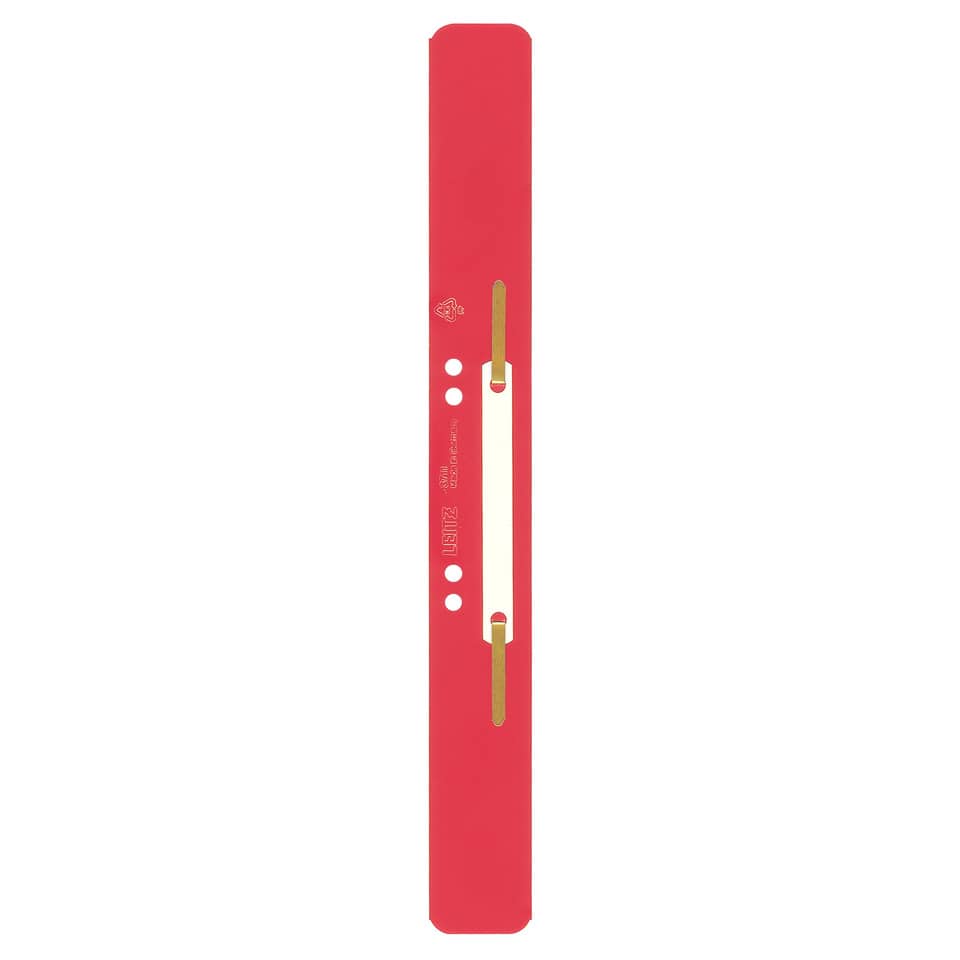 Heftstreifen mit Kunststoffdeckleiste, 35 x 310 mm, 25 Stück, PP, rot LEITZ 3711-00-25 LEITZ 3711-00-25 m. Kunststoffdeckleist