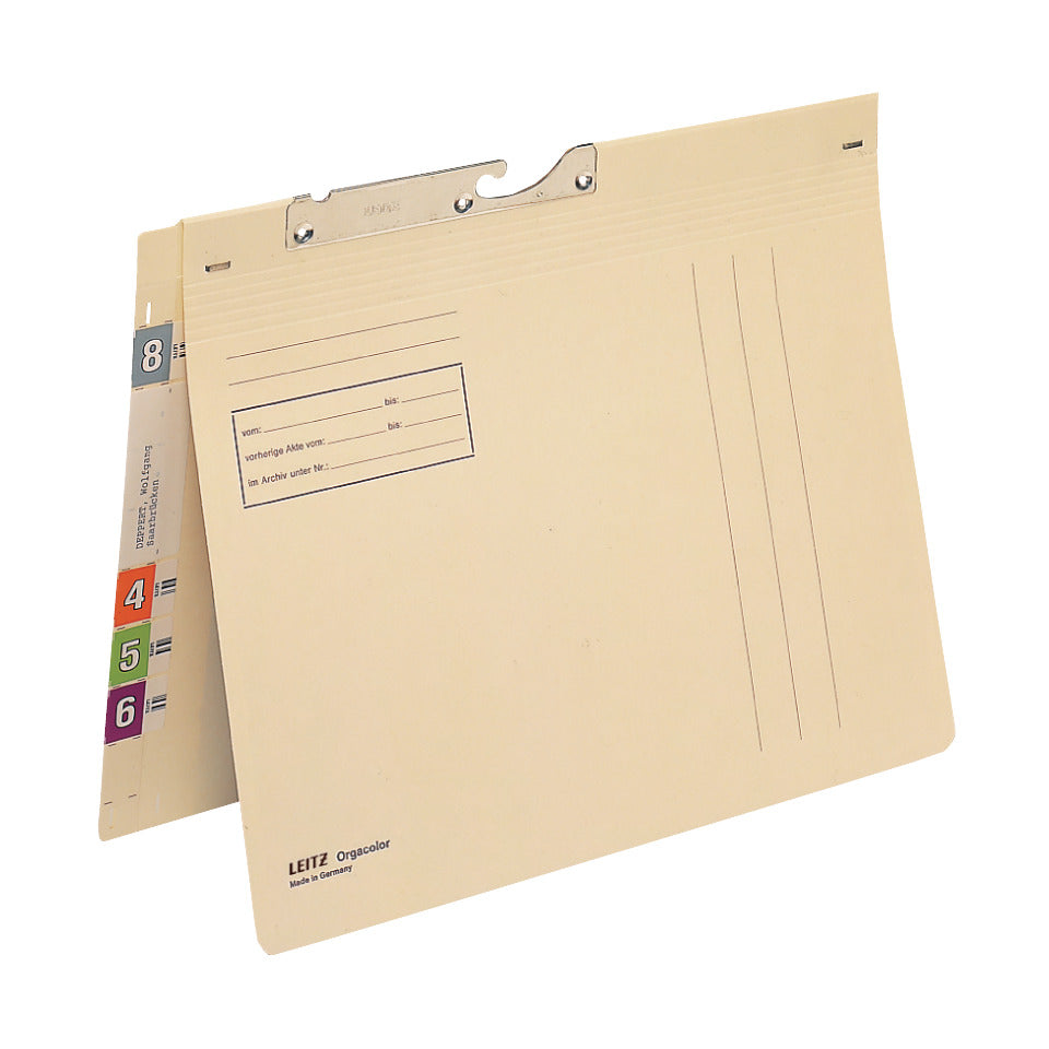 Pendelhefter Orgacolor®, Schlauchheftung Flexofil, kfm. Heftung, A4, 260g/m², chamois LEITZ 2138-00-11