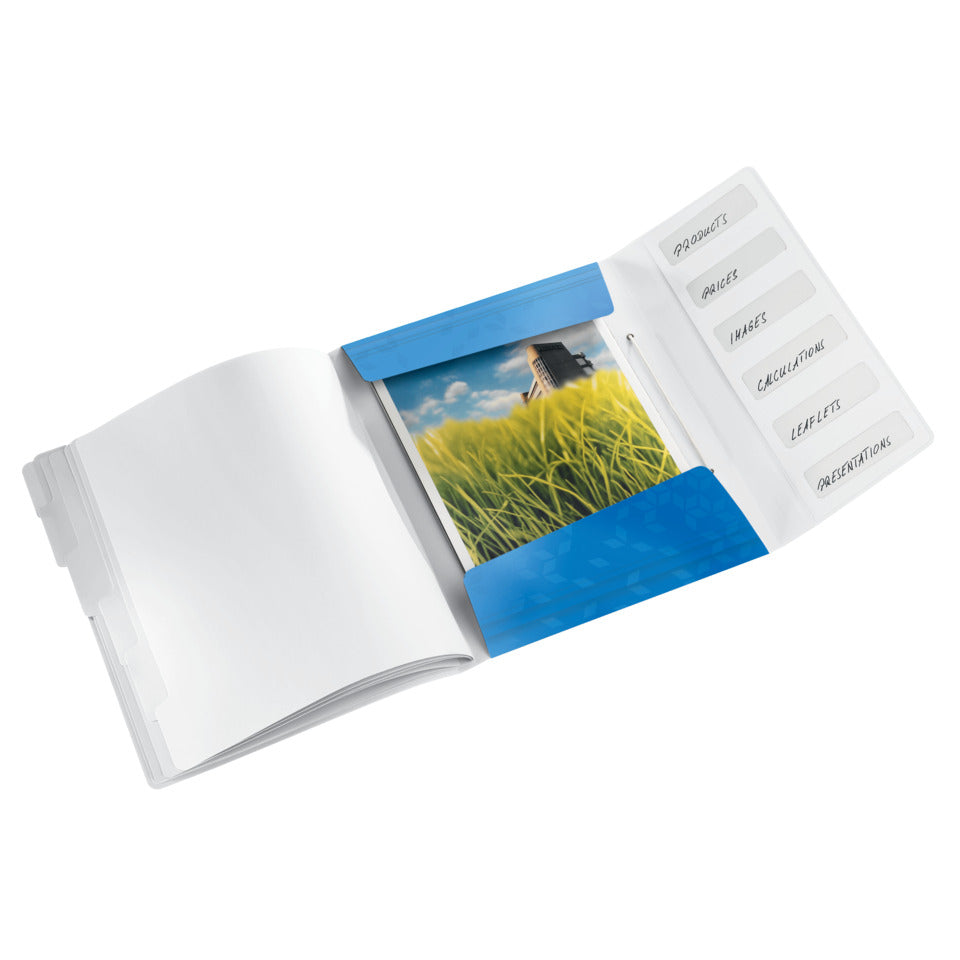 Ordnungsmappe WOW, 6 Fächer, PP, blau LEITZ 46330036 LEITZ 4633-00-36 Wow 6Fäch.PP