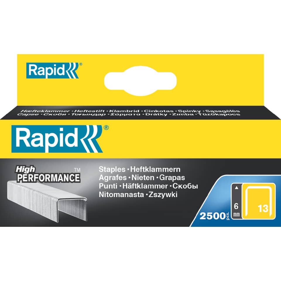 Heftklammern 13/6mm, verzinkt, 2500 Stück RAPID 11830725 RAPID 11830725 Stahldraht