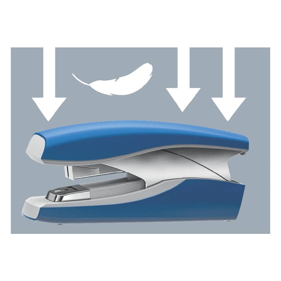 Heftgerät NeXXt Softpress, 30 Blatt, Einlegetiefe 38 mm, blau LEITZ 5603-00-35