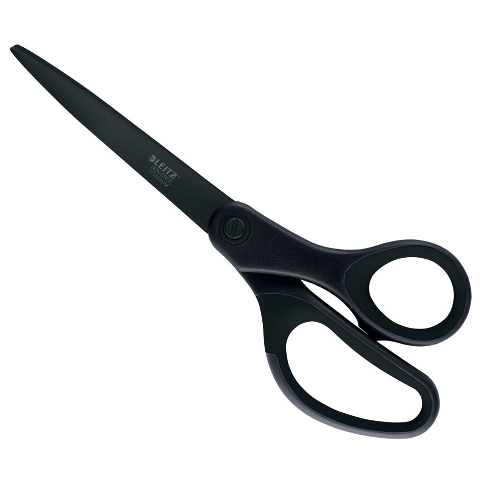 Qualitätsschere, Edelstahl, titanbeschichtet, Anti-Haft, 205mm, Blister, schwarz LEITZ 5420-60-95 LEITZ 5420-60-95 Anti-Haft
