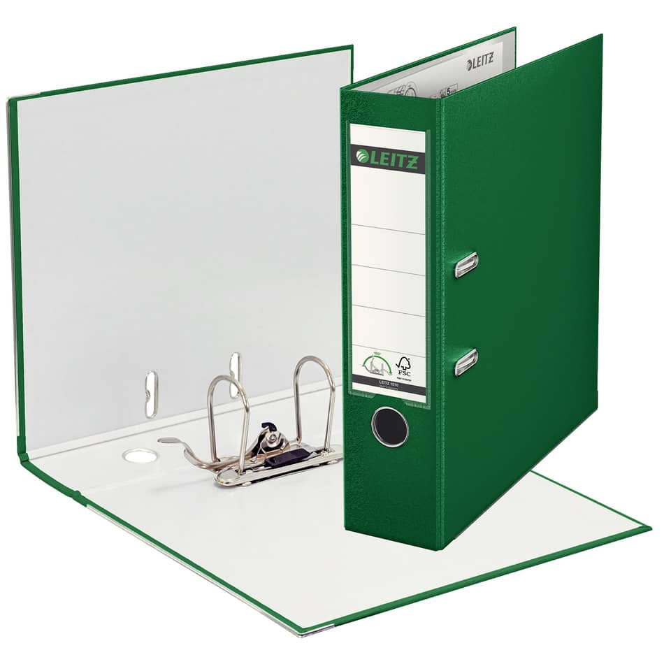 Qualitäts-Ordner 180° Plastik, A4, 80mm, grün LEITZ 1010-50-55 LEITZ 1010-50-55 180° Mechanik