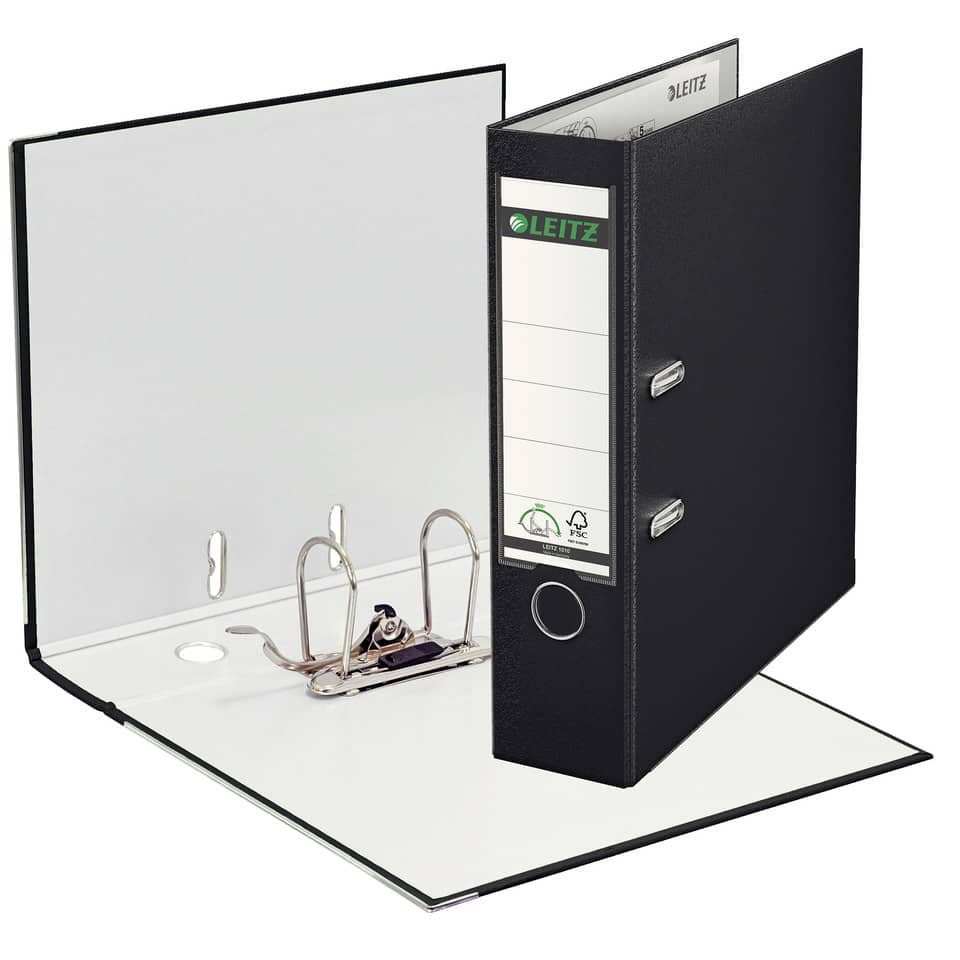 Qualitäts-Ordner 180° Plastik, A4, 80mm, schwarz LEITZ 1010-50-95 LEITZ 1010-50-95 180° Mechanik