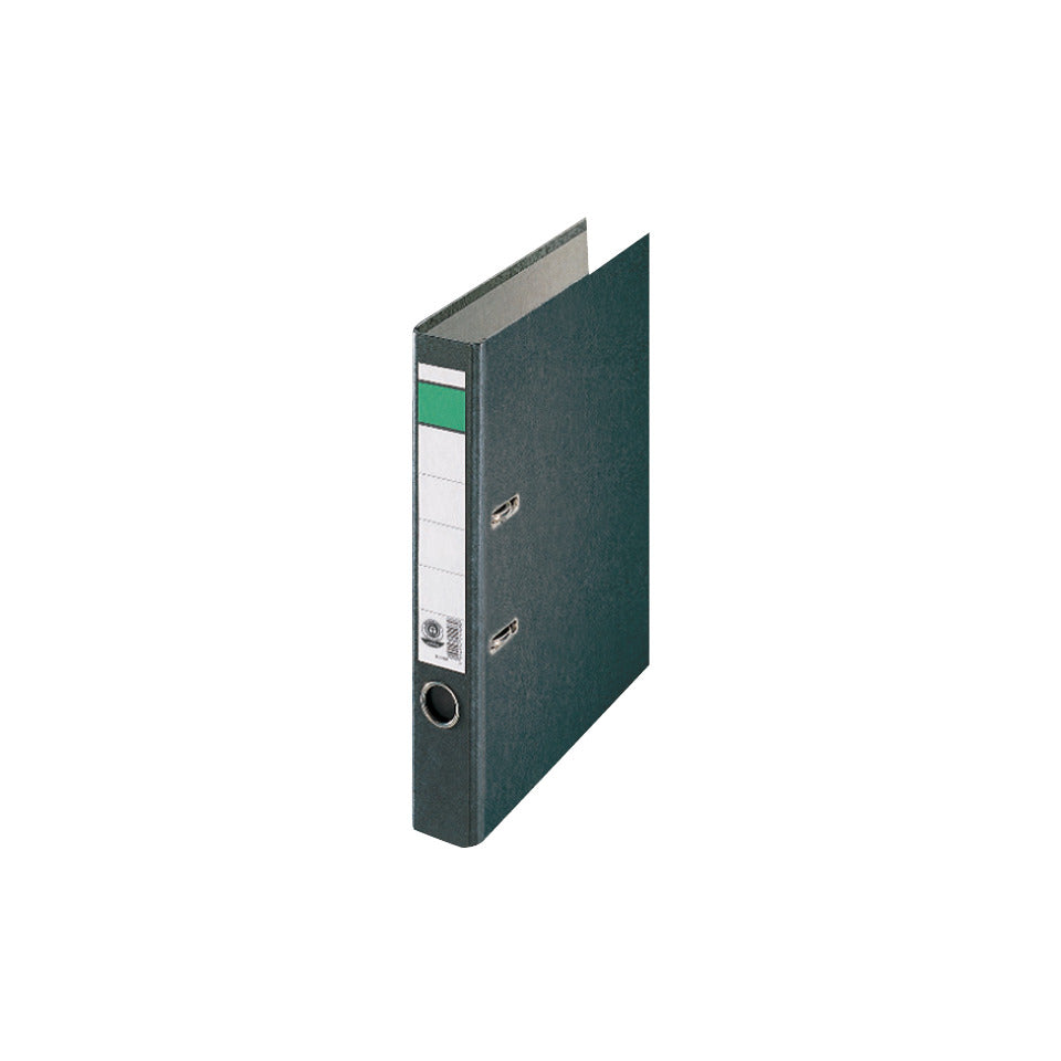 Ordner Standard, Grüner Balken, mit Schlitzen, A4, 52 mm, schwarz CENTRA 221408