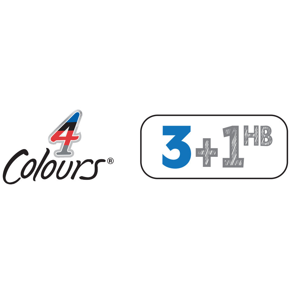 Mehrfarb-Druckkugelschreiber 4 Colours® 3+1 HB, 0,4/0,7 mm, grau BIC 942104 BIC 942104  4Colours