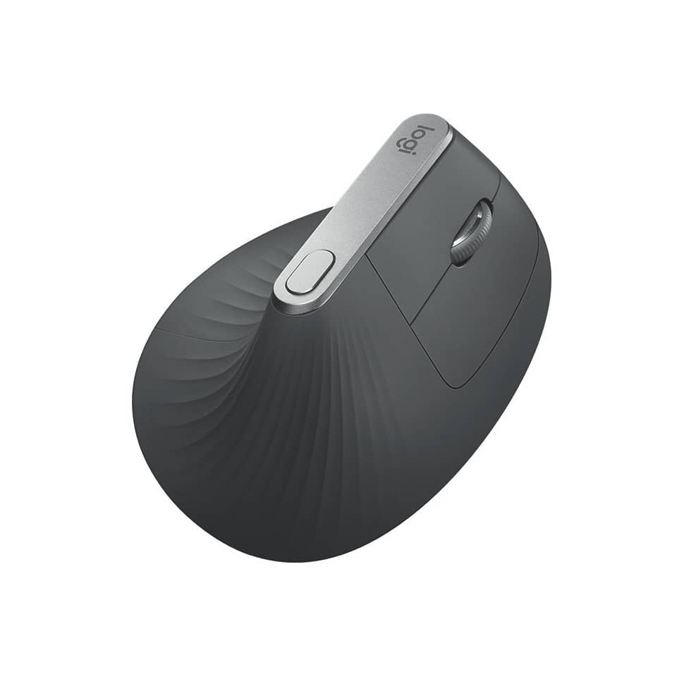 Maus MX Vertical - Rechtshänder, 6 Tasten, 4000dpi, kabellos, schwarz/silber LOGITECH 910-005448 LOGITECH 910-005448 kabellos
