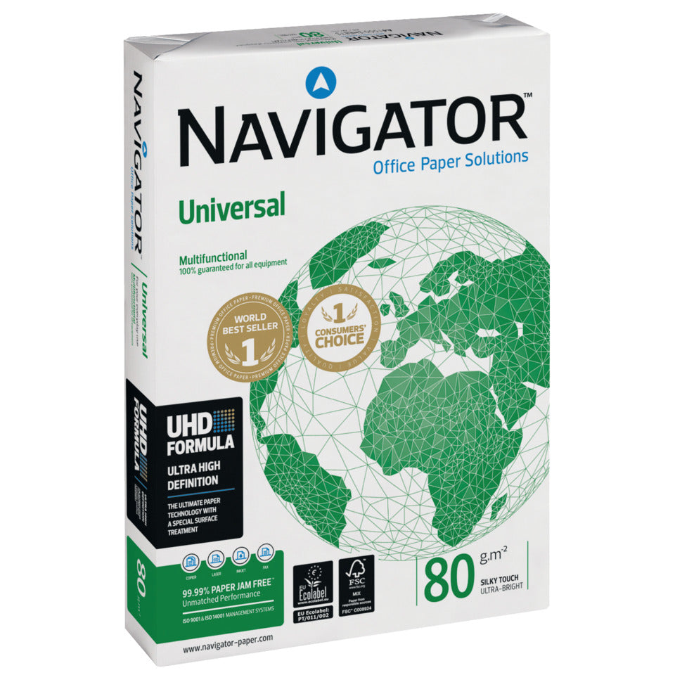 Kopierpapier Universal, A4, 80g/m², 500 Blatt, weiß NAVIGATOR N80A4 NAVIGATOR Universal 8247A80S