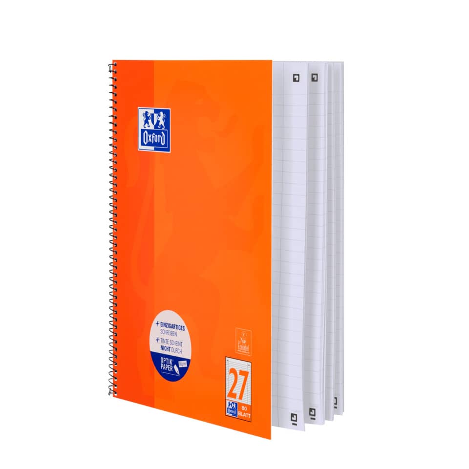Collegeblock, A4+, 80 Blatt, Lin.27, liniert, orange OXFORD 100050360 OXFORD 100050360 OptikPaper