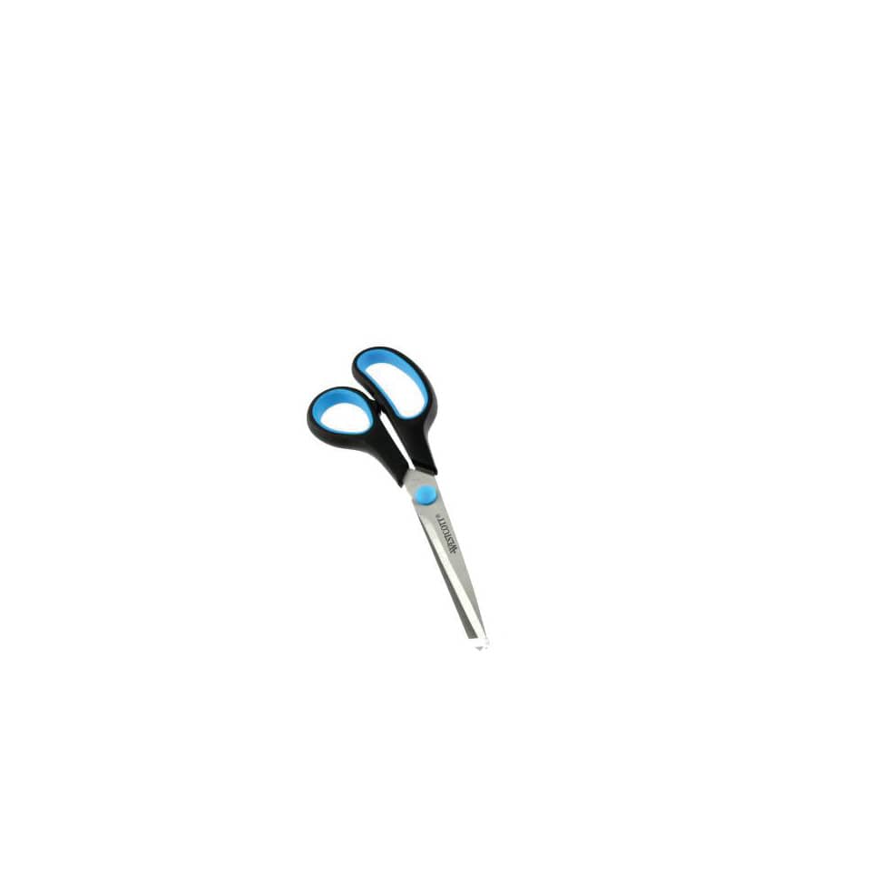 Universalschere Easy Grip, rostfrei, gebogen, asymmetrisch, blau/schwarz, 21 cm WESTCOTT E-30283 00 WESTCOTT E-3028300 Soft Grip