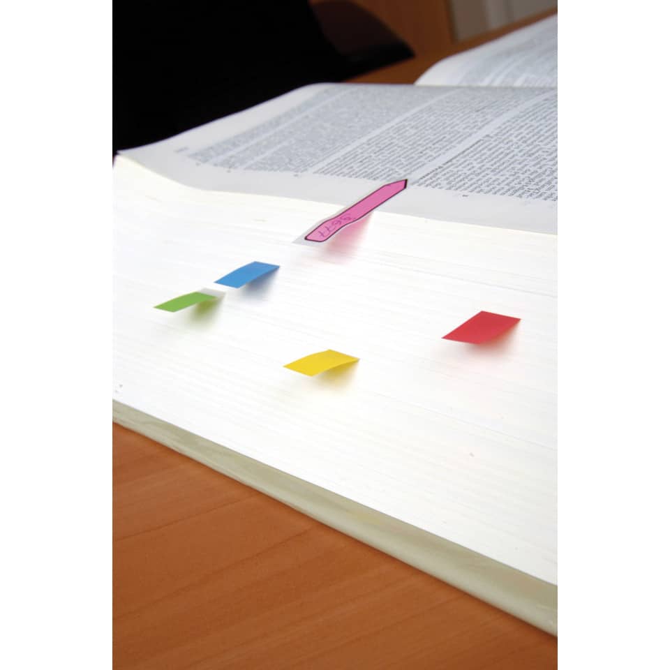 Haftstreifen Index Mini, 12x43mm, 4x35 Blatt, sortiert POST-IT 683-4AB POST IT 683-4AB Leuchtf. Mini
