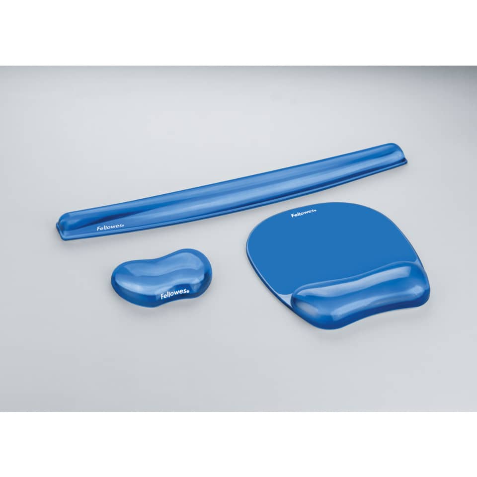 Tastatur-Handgelenkauflage Crystals Gel, Plastik, 480 x 26 x 57 mm, blau FELLOWES 9113709 FELLOWES FW9113709