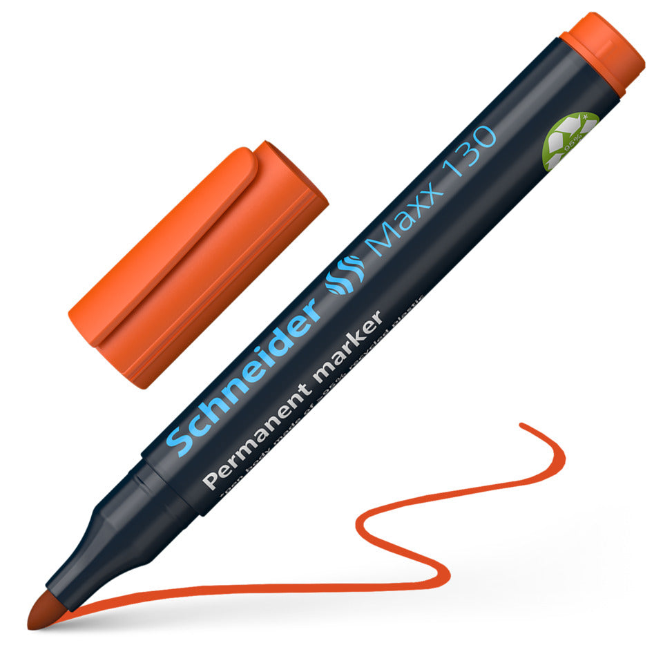 Permanentmarker Maxx 130, Rundspitze, 1-3 mm, orange SCHNEIDER SN113006 SCHNEIDER 113006 Rundspitze