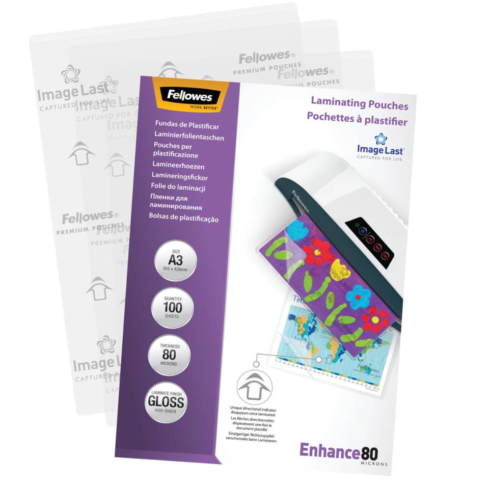 Laminierhülle Enhance, A3, 80 µm, glänzend, 100 Stück FELLOWES 5306207 FELLOWES 5306207 glänzend