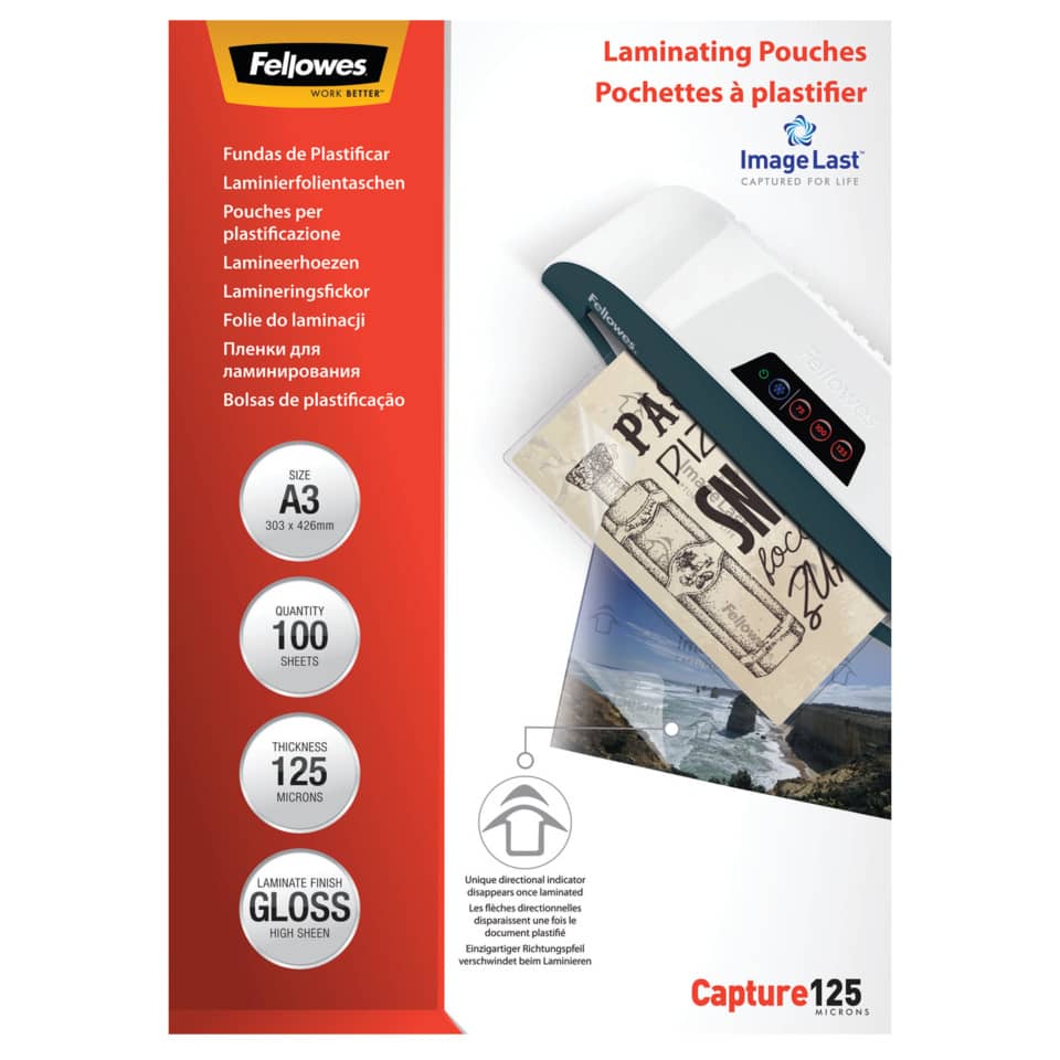 Laminierhülle Capture, A3, 125 µm, glänzend, 100 Stück FELLOWES 5307506 FELLOWES 5307506 glänzend