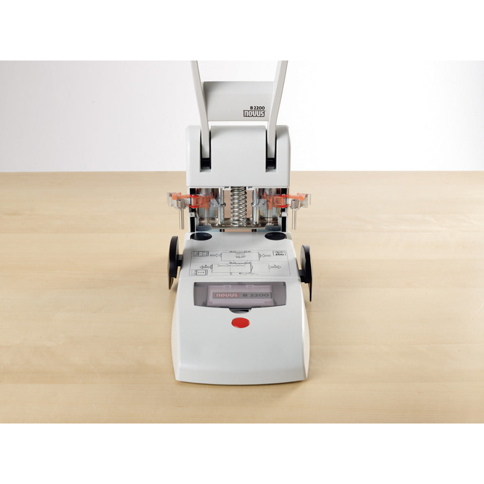 Blocklocher B 2200 re+new, 200 Blatt, Anschlagleiste, Metall, grau NOVUS 025-0488