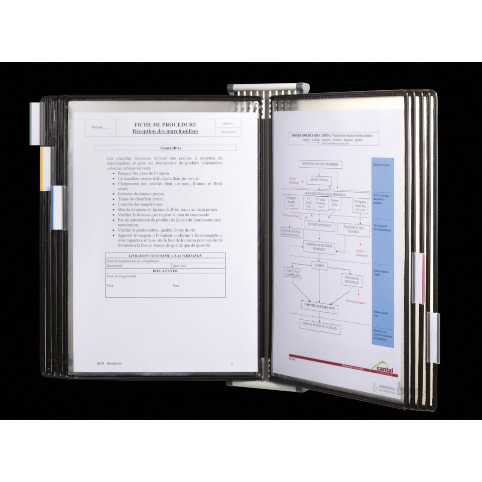 Wandelement mit 10 Sterifold Sichttafeln A4 schwarz TARIFOLD TA414507 TARIFOLD TA414507 A4