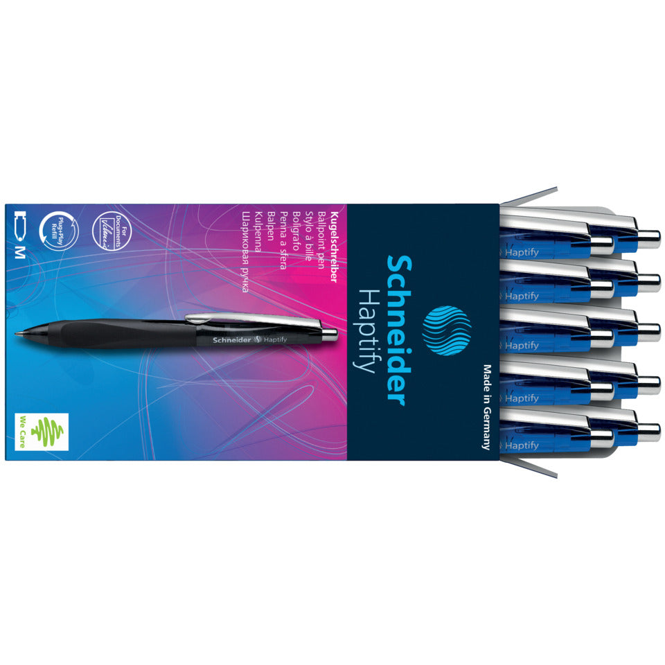 Kugelschreiber Haptify, Druckmechanik, M, blau SCHNEIDER 135303