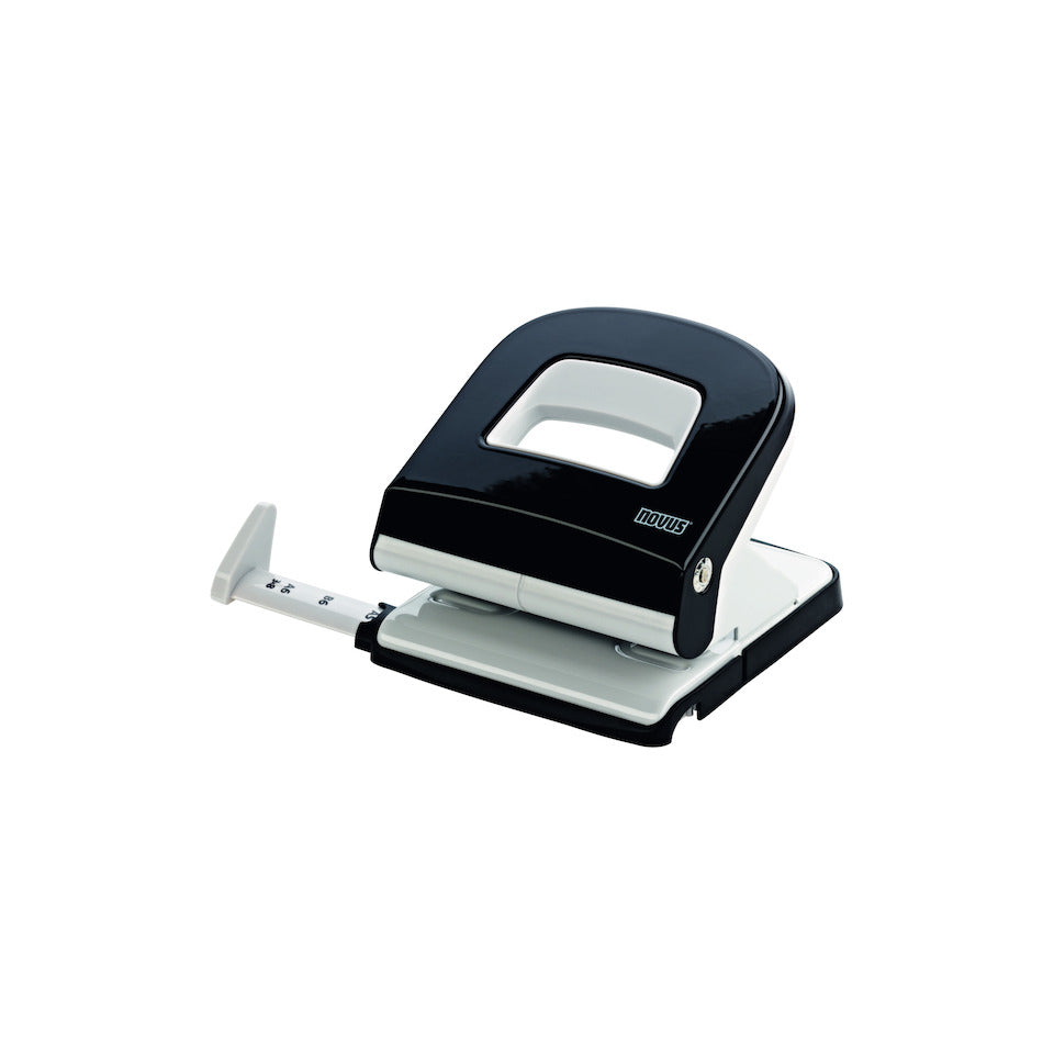 Locher E 225, 25 Blatt, Anschlagschiene, Metall, schwarz/grau NOVUS 025-0575