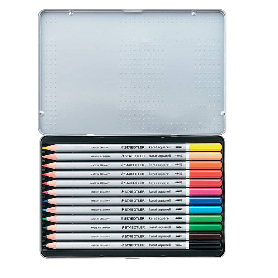 Aquarellfarbstift karat®, 3mm, 12 Stück, sortiert STAEDTLER 125 M12
