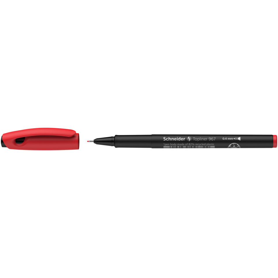 Fineliner Topliner 967, 0,4 mm, rot SCHNEIDER SN9672 SCHNEIDER SN9672 0,4mm