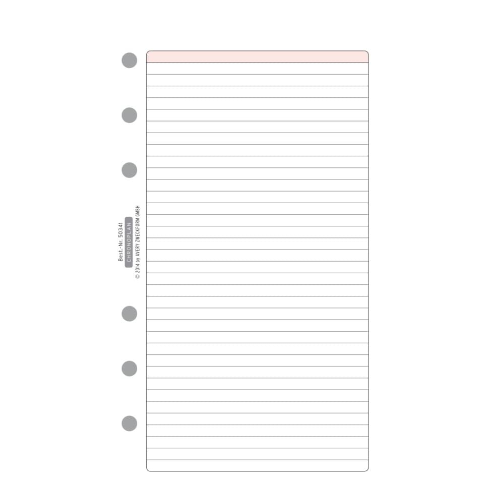 Notizblatt Midi, 96 x 172 mm, 80g/m², 25 Blatt, liniert, weiß CHRONOPLAN 50341 CHRONOPLAN 50341 Midi