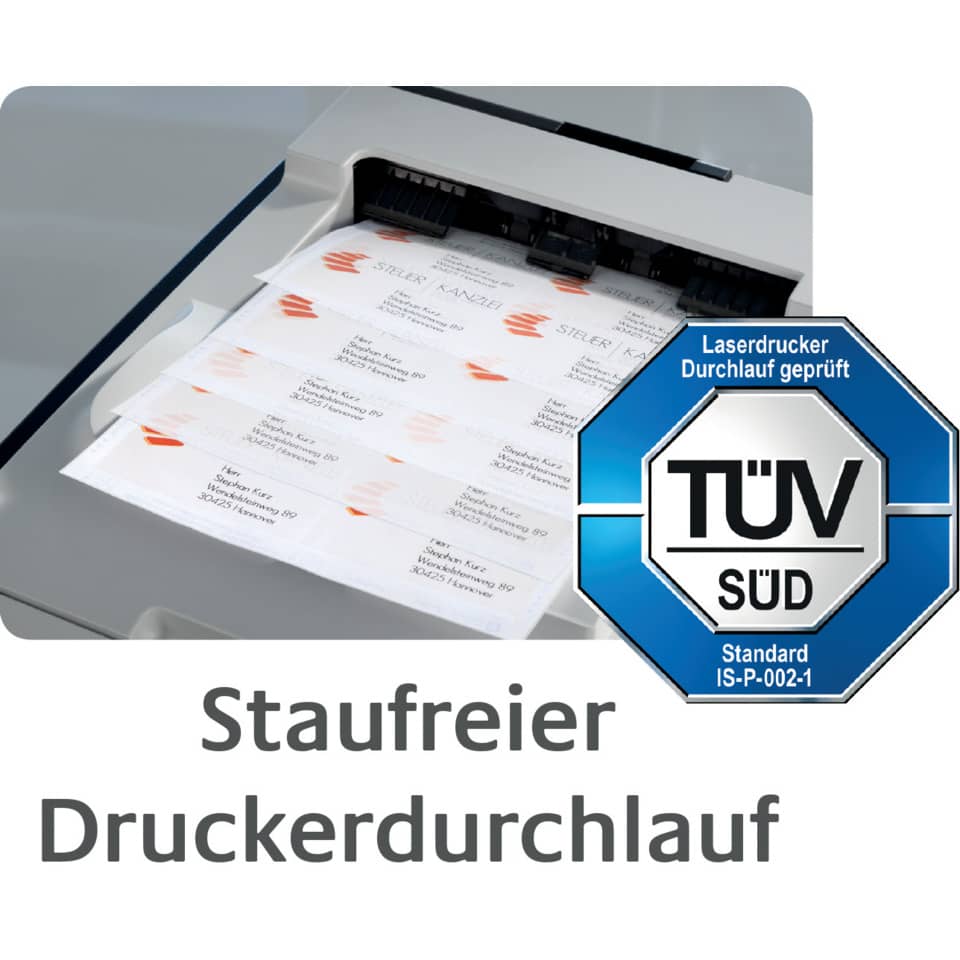 Universaletiketten ablösbar, 45,7x21,2mm, 480 Stück, weiß AVERY ZWECKFORM L4736REV-10 ZWECKFORM L4736REV-10  480St