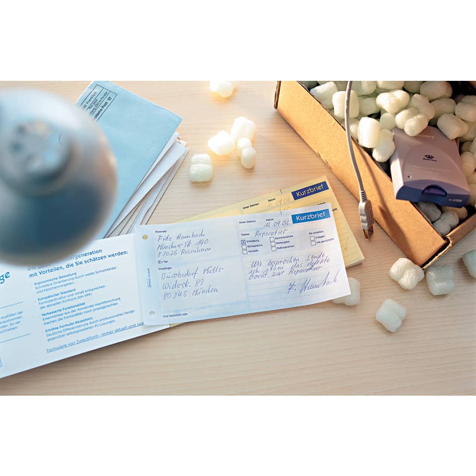 Kurzbrief, 21 x 10,5cm, Blaupapier, 100 Blatt AVERY ZWECKFORM 1020