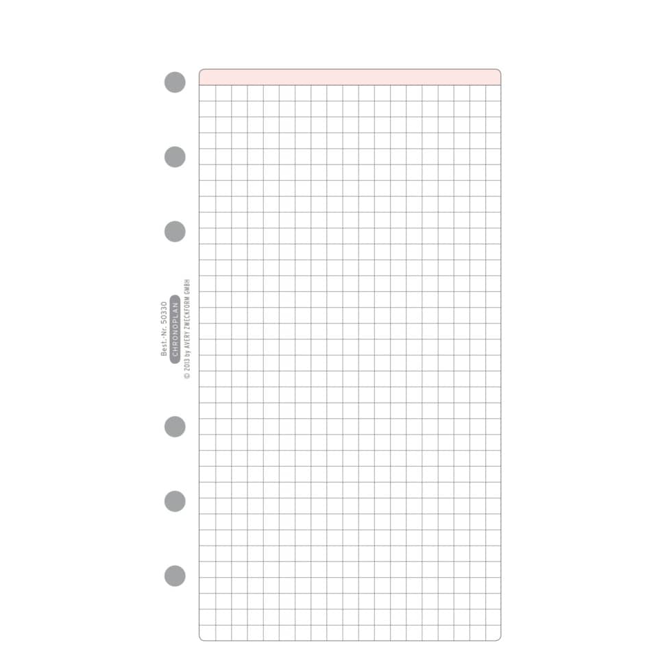 Notizblatt Midi, 96 x 172 mm, 80g/m², 25 Blatt, kariert, weiß CHRONOPLAN 50330 CHRONOPLAN 50330 Notizen