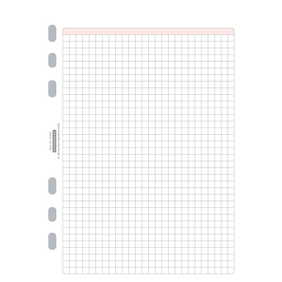 Ersatzeinlage, A5, kariert, 50 Blatt, weiß CHRONOPLAN 50304 CHRONOPLAN 50304 Notizen